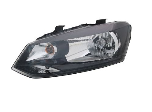VW Polo 6R 2009 - 2014 Headlight Black Inner Left