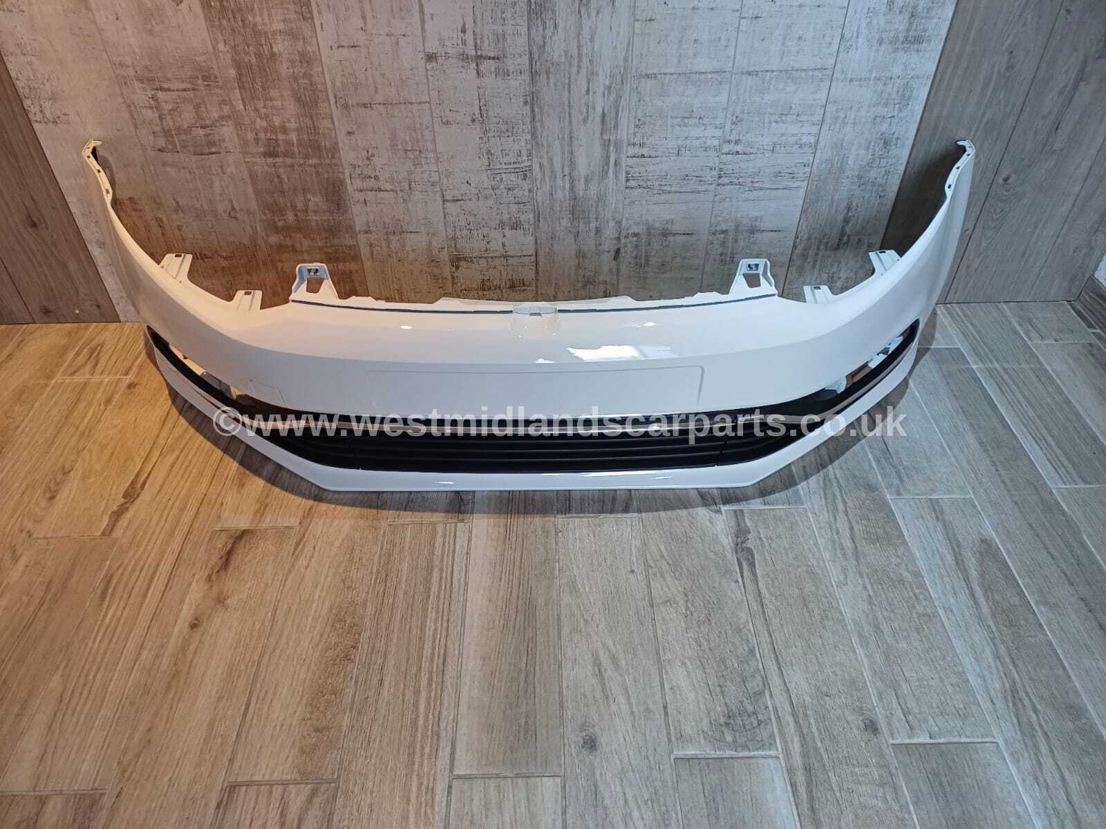 VW POLO 2014-2017 FRONT BUMPER WITH LOWER GRILLS PURE WHITE COLOUR LC9A - Image 5