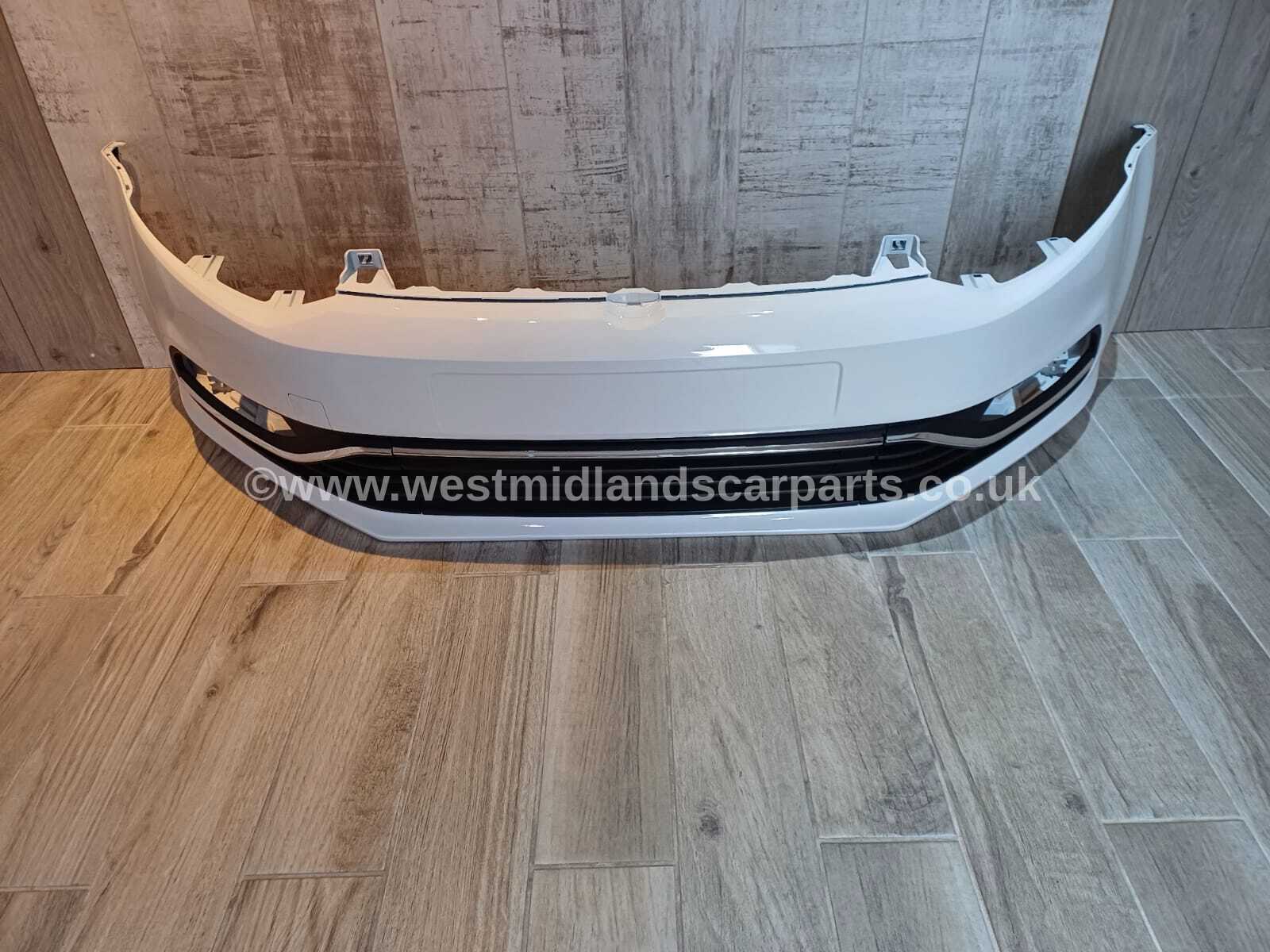 VW POLO 2014-2017 FRONT BUMPER WITH LOWER GRILLS PURE WHITE COLOUR LC9A - Image 3